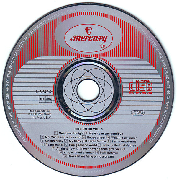 Various : Hits On CD Volume 9 (CD, Comp)