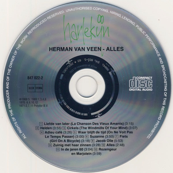 Herman van Veen : Alles (CD, Album, RE, RP)