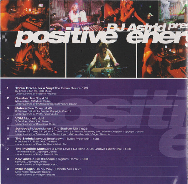 DJ Astrid : Positive Energy 1 (CD, Mixed)