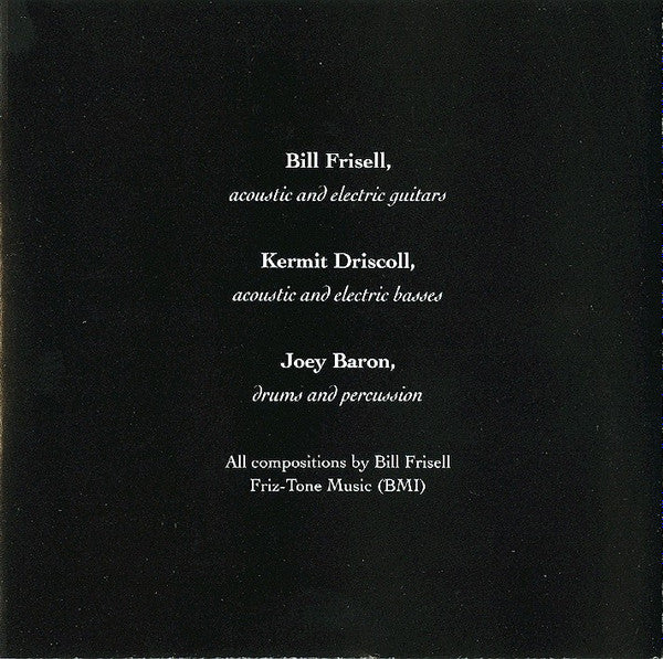 Bill Frisell : Music For The Films Of Buster Keaton (Go West) (CD, Album)