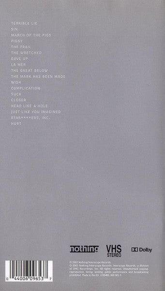 Nine Inch Nails : And All That Could Have Been: Live (VHS)