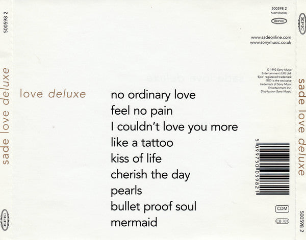 Sade : Love Deluxe (CD, Album, RE, RM)