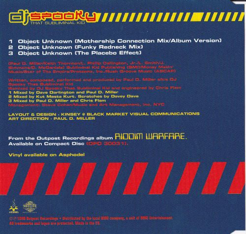 DJ Spooky : Object Unknown (CD, Maxi)