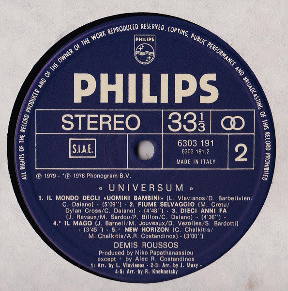 Demis Roussos : Universum (LP, Album)