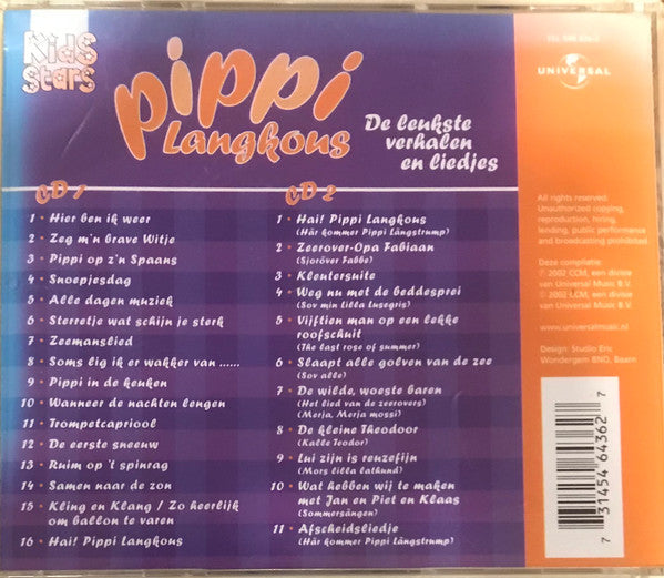 Pippi Långstrump : Pippi Langkous - De Leukste Verhalen En Liedjes (2xCD, Album, Comp)