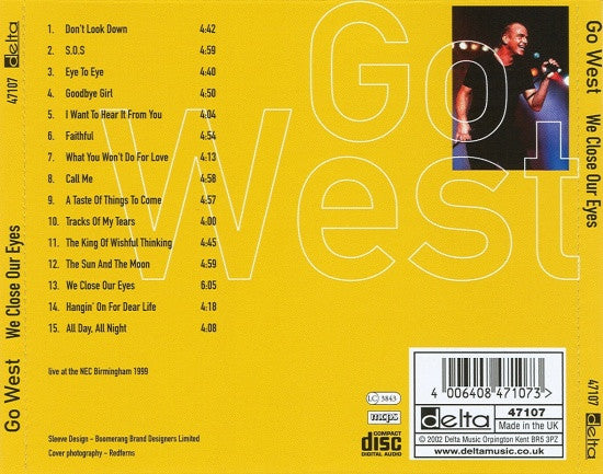 Go West : We Close Our Eyes (CD)
