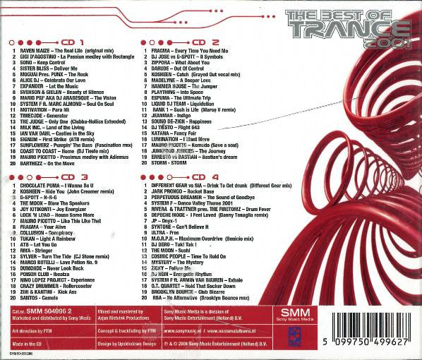 Various : The Best Of Trance 2001 (4xCD, Comp, Mixed)