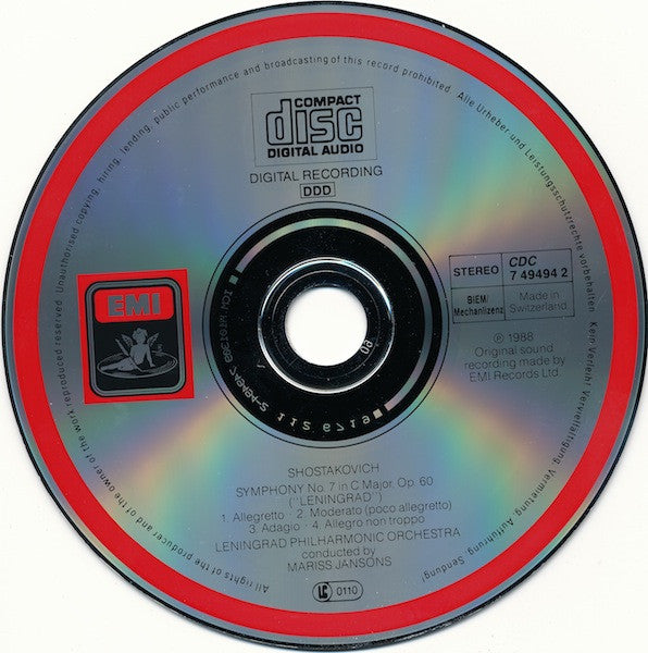 Dmitri Shostakovich - Leningrad Philharmonic Orchestra, Mariss Jansons : Symphony No. 7 "Leningrad" (CD, Album)