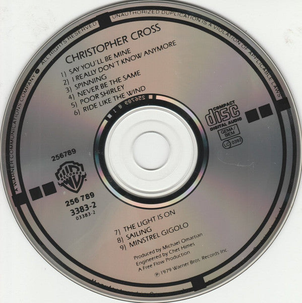 Christopher Cross : Christopher Cross (CD, Album, RE, Tar)