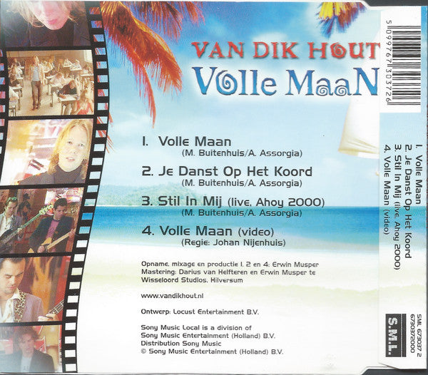 Van Dik Hout : Volle Maan (CD, Single, Enh)