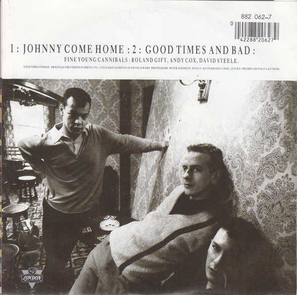 Fine Young Cannibals : Johnny Come Home (7", Single)