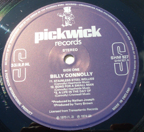 Billy Connolly : Billy Connolly (LP, Comp)