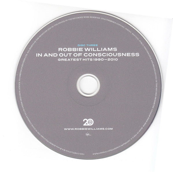 Robbie Williams : In And Out Of Consciousness: Greatest Hits 1990 - 2010 (3xCD, Comp, Med)