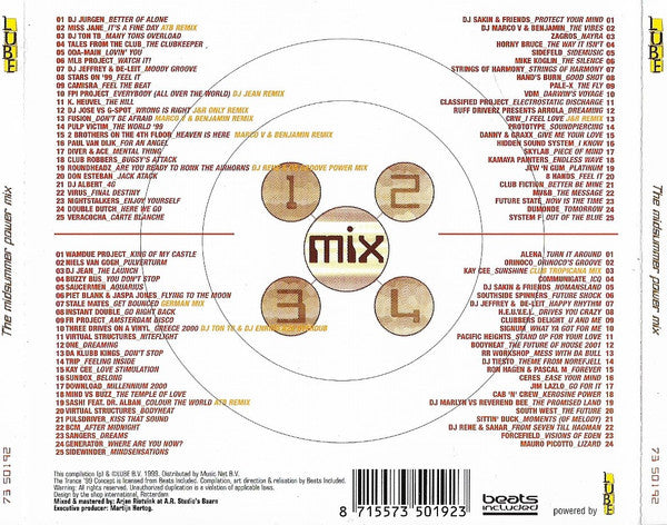 Various : The Year Of Trance 99 - The Midsummer Power Mix (4xCD, Mixed)