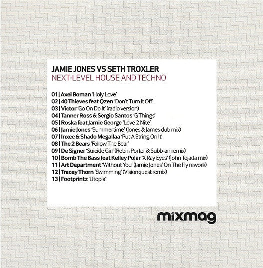 Jamie Jones (2) Vs Seth Troxler : Jamie Jones Vs. Seth Troxler (CD, Mixed, Car)