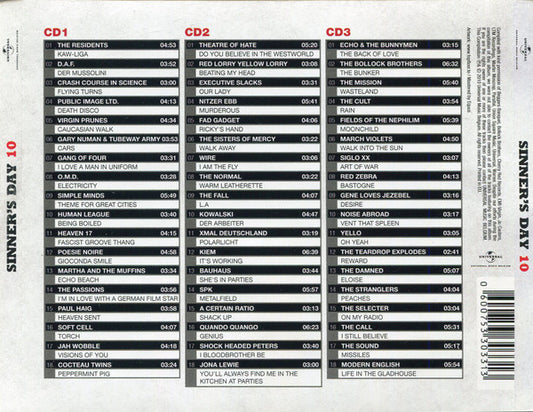 Various : New Wave Club Class•X - Sinner's Day 10 (3xCD, Comp)