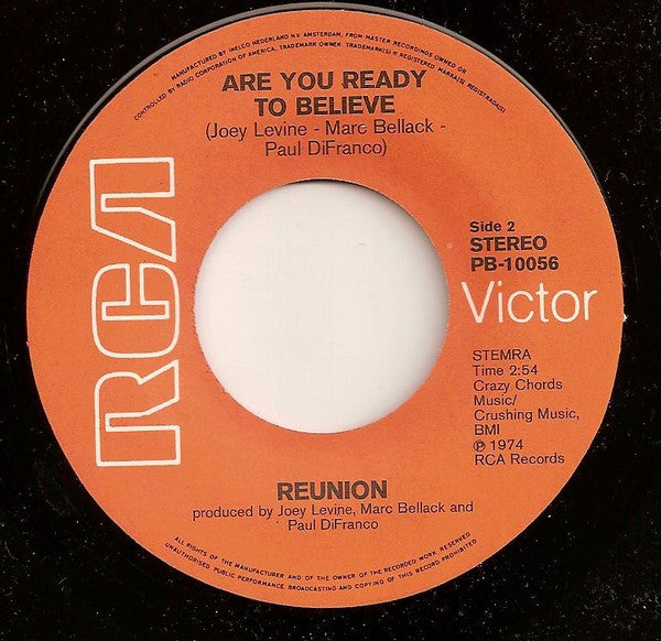Reunion (3) : Life Is A Rock (But The Radio Rolled Me) (7", Single)