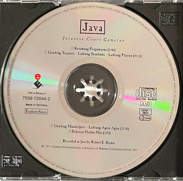 K.R.T. Wasitodipuro : Java: Javanese Court Gamelan (CD, Album, RE)