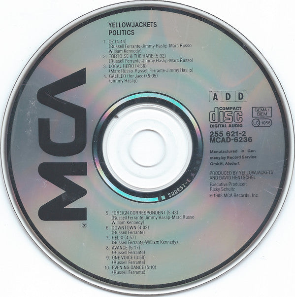 Yellowjackets : Politics (CD, Album)