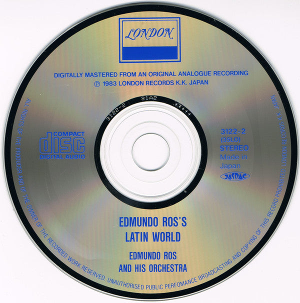 Edmundo Ros & His Orchestra : Edmundo Ros's Latin World (CD, RM)