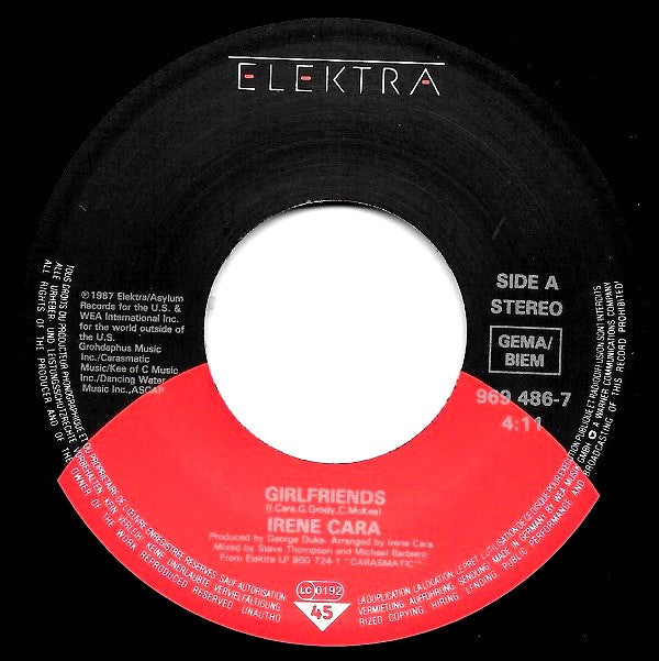 Irene Cara : Girlfriends (7", Single)