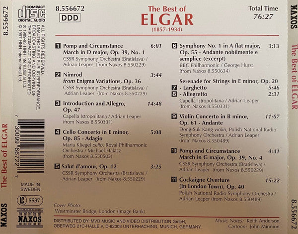 Sir Edward Elgar : The Best Of Elgar (CD, Comp)