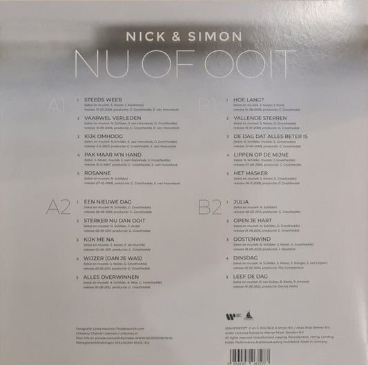 Nick & Simon : Nu Of Ooit (2xLP, Comp, Ltd, Tra)