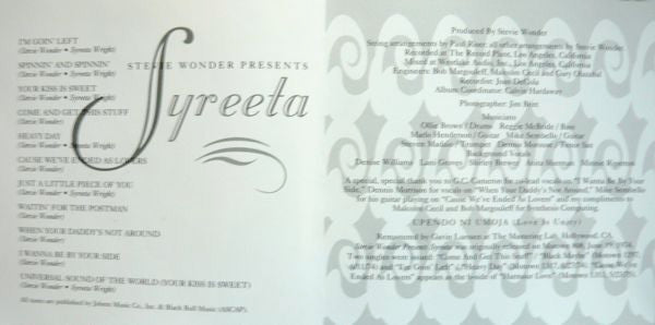 Stevie Wonder Presents Syreeta : Syreeta (CD, Album, RE, RM)