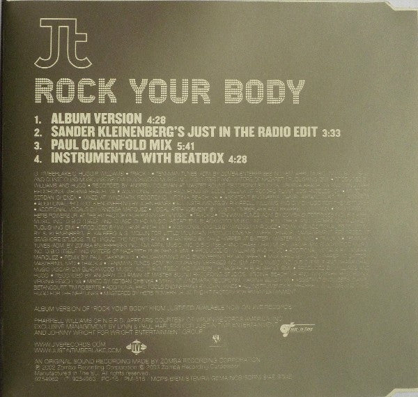 Justin Timberlake : Rock Your Body (CD, Maxi)