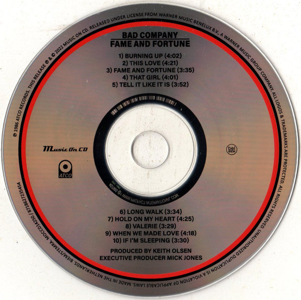 Bad Company (3) : Fame And Fortune (CD, Album, RE)