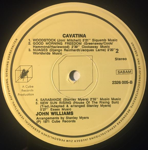 John Williams (7) : Cavatina (LP, Album, RE)