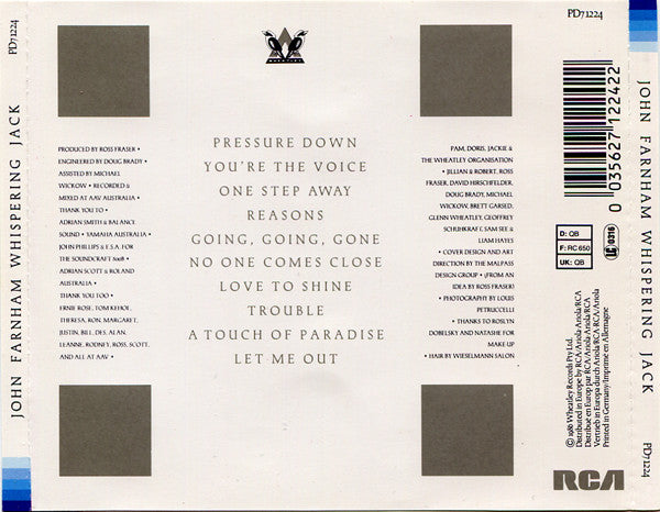 John Farnham : Whispering Jack (CD, Album)