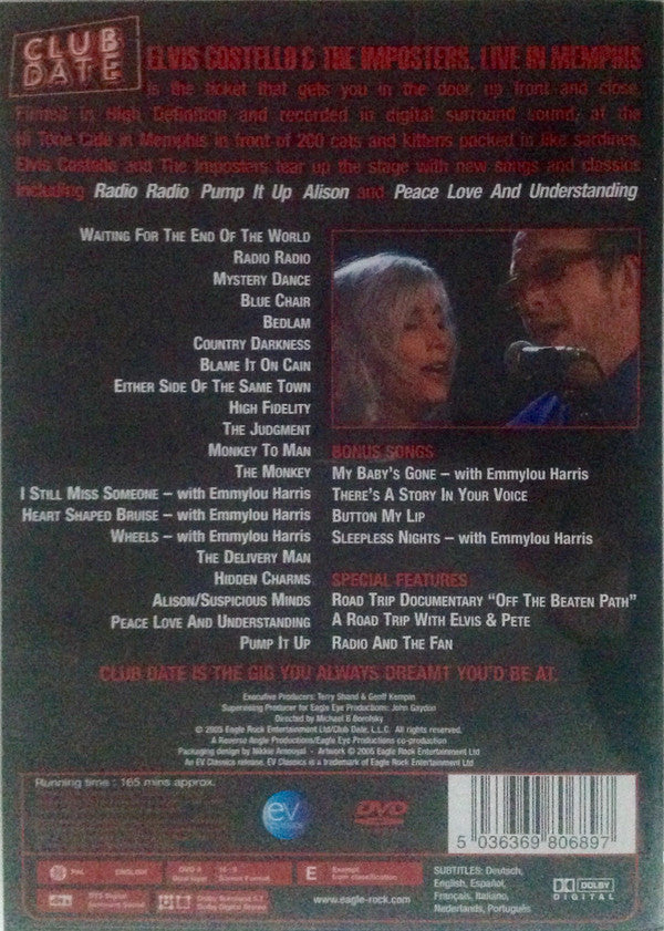 Elvis Costello & The Imposters : Live In Memphis (DVD-V, RE, PAL, Reg)