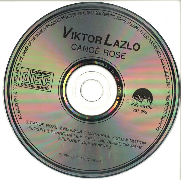 Viktor Lazlo : Canoë Rose (CD, Album)