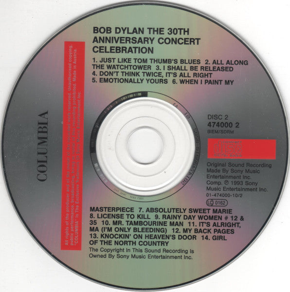 Bob Dylan : The 30th Anniversary Concert Celebration (2xCD, Album)