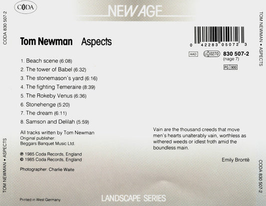 Tom Newman (2) : Aspects (CD, Album, RE)