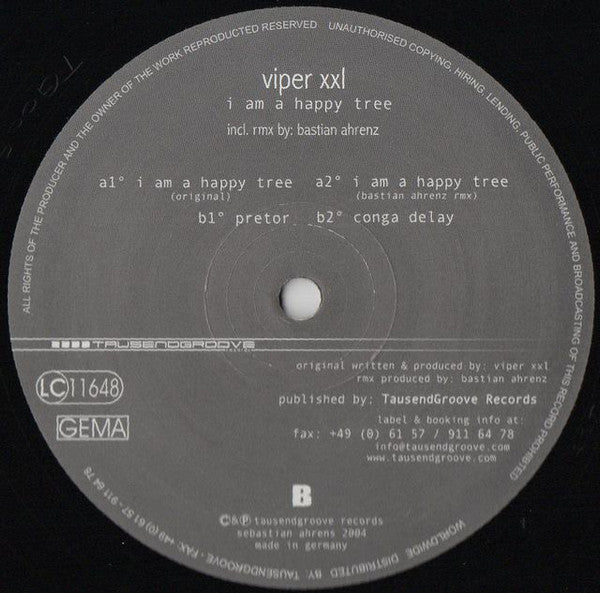 ViperXXL : I Am A Happy Tree (12")