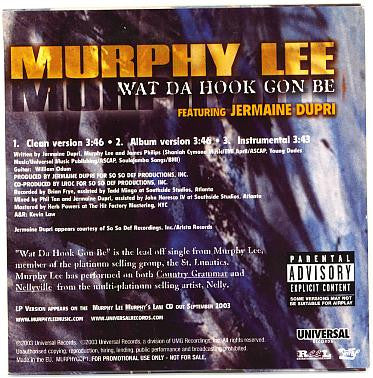 Murphy Lee : Wat Da Hook Gon Be (CD, Single, Promo)