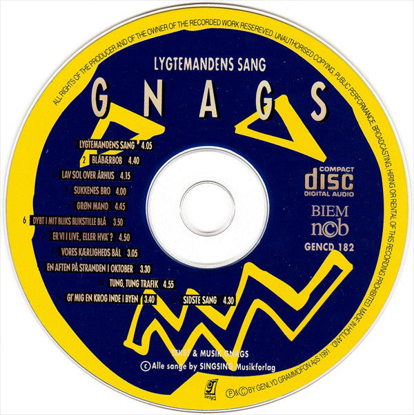 Gnags : Lygtemandens Sang (CD, Album)