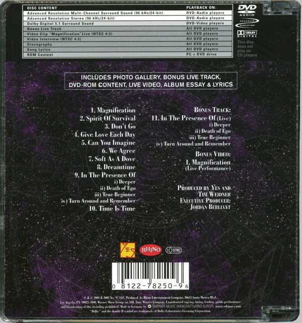 Yes : Magnification (DVD-A, Album, Enh, Multichannel, NTSC)