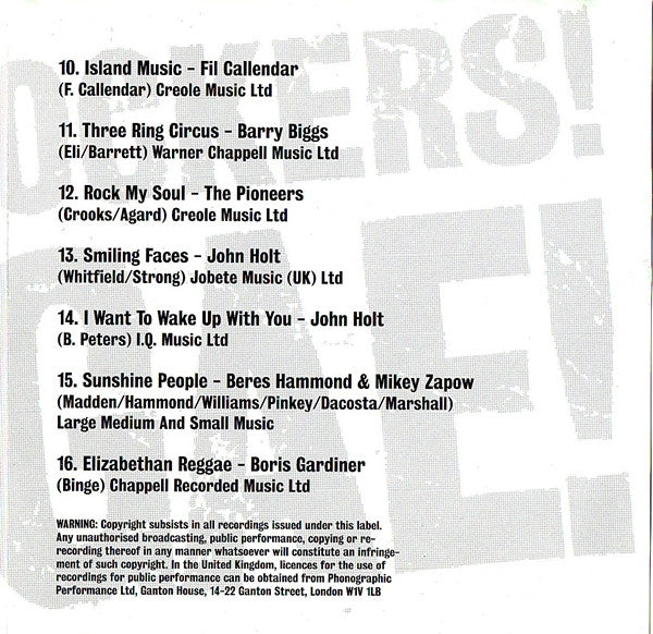 Various : Roots! Rockers! Reggae! - Volume One (CD, Comp)