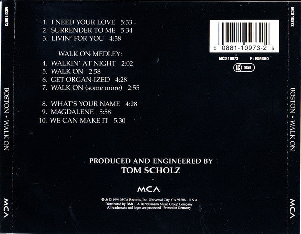 Boston : Walk On (CD, Album)