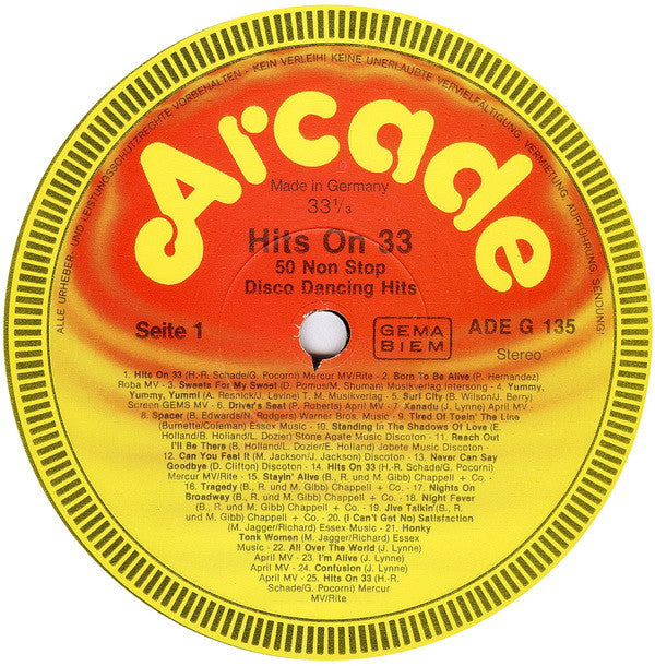 Sweet Power : Hits On 33 - 50 Non-Stop Disco Dancing Hits (LP, Album, Mixed)