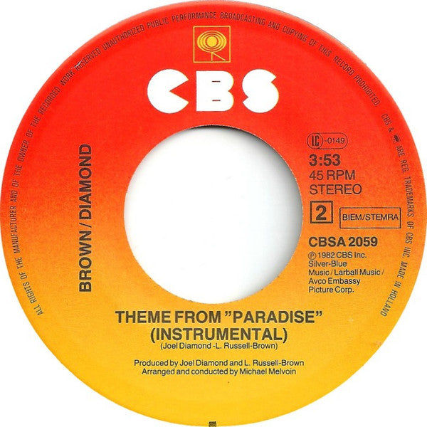Phoebe Cates : Theme From "Paradise" c/w Theme From "Paradise" (Instrumental) (7")