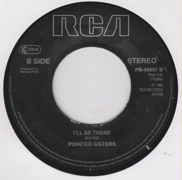 Pointer Sisters : Dare Me (7", Single)