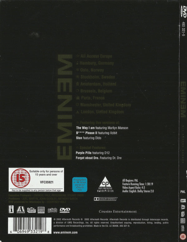 Eminem : All Access Europe (DVD-V, Copy Prot., PAL, DVD)