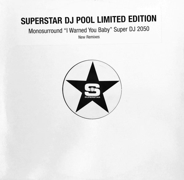 Monosurround : I Warned You Baby (New Remixes) (12", Ltd, Promo)