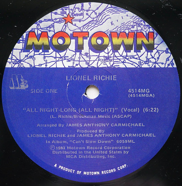 Lionel Richie : All Night Long (All Night) (12", Single, RP)