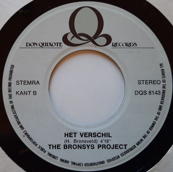 The Bronsys Project : Maar Jij (7", Single)