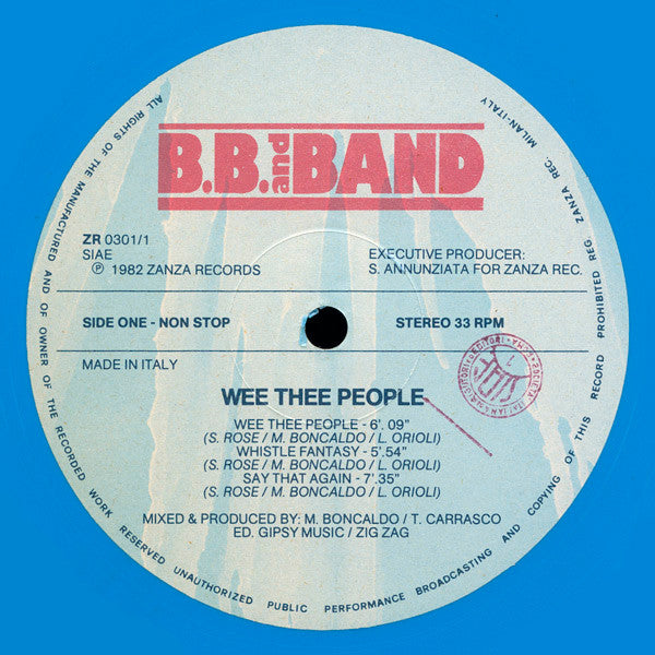 B.B. & Band : Wee Thee People (LP, Album, Blu)